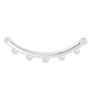 Roestvrij stalen (RVS) Stainless steel onderdelen tussenstuk boog met 5 oogjes Silver