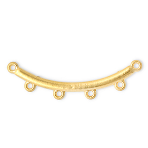 Roestvrij stalen (RVS) Stainless steel onderdelen tussenstuk boog met 4 oogjes Gold