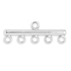 Roestvrij stalen (RVS) Stainless steel onderdelen hangers met 5 oogjes Silver