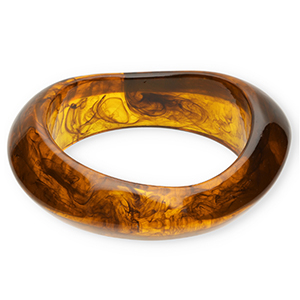 Resin armbanden bangle Transparent amber brown