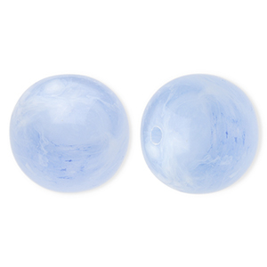 20 mm acryl kralen rond Blue-marble