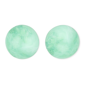 16 mm acryl kralen rond Mint green-marble