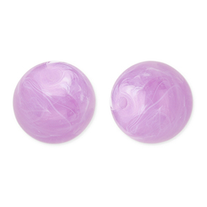 16 mm acryl kralen rond Lavender purple-marble