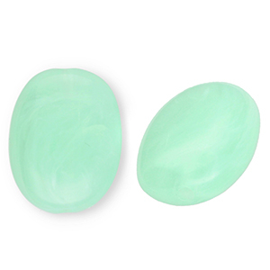 Acryl kralen ovaal Mint green-marble