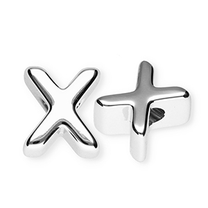 Letterkralen van acryl letter X Silver