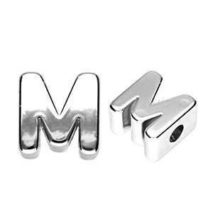 Letterkralen van acryl letter M Silver