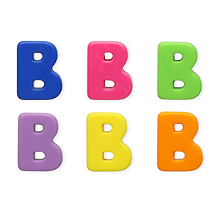 Letterkralen van acryl letter B Multicolour