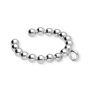 BY31&reg; Roestvrij stalen (RVS) Stainless steel oorbellen / ear cuff bollen met oogje Silver