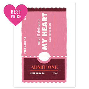 BY31&reg; Sieraden kaartjes "one ticket to MY HEART" White-dark pink-dark brown-beige-orange