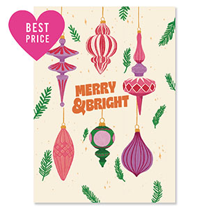 BY31&reg; Sieraden kaartjes "Merry & Bright" Off white-pink-purple-dark green