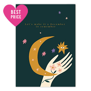 Sieraden kaartjes "Let's make a december..." Petrol green