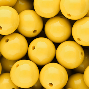 16 mm DQ acryl kralen shiny Vibrant yellow 13-0858 TCX