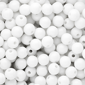 10 mm DQ acryl kralen shiny Snow white 11-0602 TCX