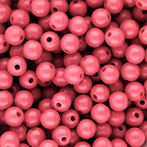 8 mm DQ acryl kralen shiny Pink lemonade 16-1735 TCX