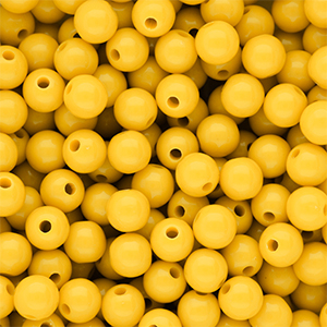 8 mm DQ acryl kralen shiny Vibrant yellow 13-0858 TCX