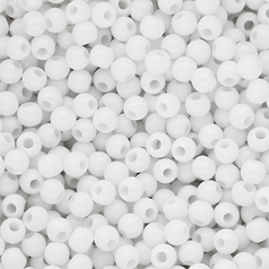 4 mm DQ acryl kralen shiny Snow white 11-0602 TCX