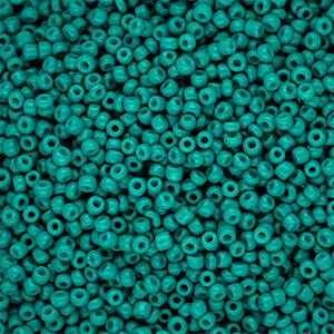 Glaskralen Rocailles 12/0 (2mm) Teal green