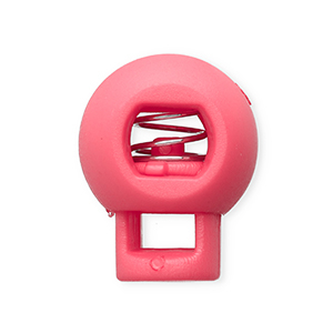 Gekleurde onderdelen koordstopper bal Pink