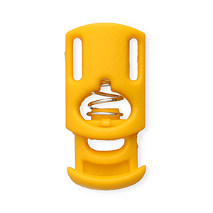 Gekleurde onderdelen koordstopper rechthoek Tropical orange