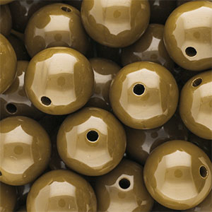 16 mm DQ acryl kralen shiny Wood thrush 17-1129 TCX