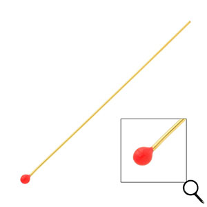 BY31&reg; Roestvrij stalen (RVS) Stainless steel onderdelen nietstiften met bolletje 70mm Gold-red