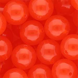 18 mm DQ&reg; acryl kralen shiny Vermillion red