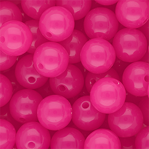 14 mm DQ&reg; acryl kralen shiny Magenta pink