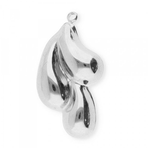 Roestvrij stalen (RVS) Stainless steel bedels druppels Silver