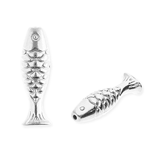 Roestvrij stalen (RVS) stainless steel kralen vis Silver