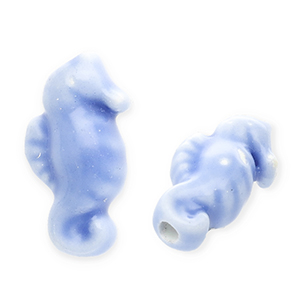 Kralen keramiek zeepaardje Blue