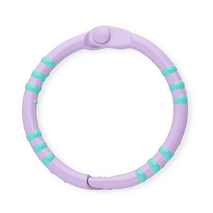 Gekleurde onderdelen sleutelhanger ring Light purple-turquoise