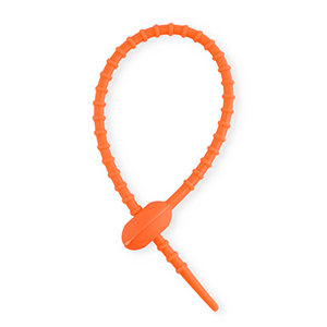 Gekleurde onderdelen siliconen tie wrap Orange