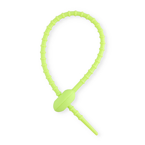 Gekleurde onderdelen siliconen tie wrap Green