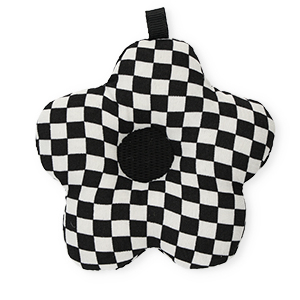 Statement hangers bloem met blokjes Black-white
