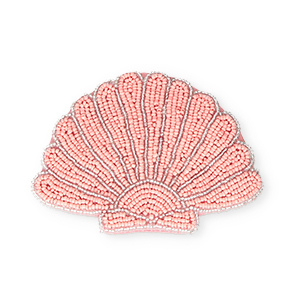 Portemonnee schelp Silverlined transparent-salmon pink