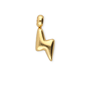 BY31&reg; Roestvrij stalen (RVS) Stainless steel bedels bliksem Gold