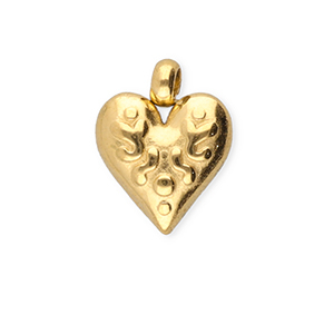 BY31&reg; Roestvrij stalen (RVS) Stainless steel bedels hart Gold