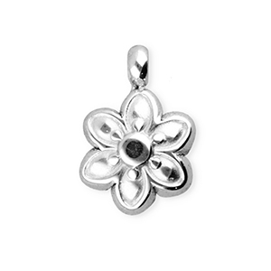 BY31&reg; Roestvrij stalen (RVS) Stainless steel bedels bloem Silver
