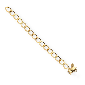 BY31&reg; Roestvrij stalen (RVS) stainless steel onderdelen verlengketting set krab Gold
