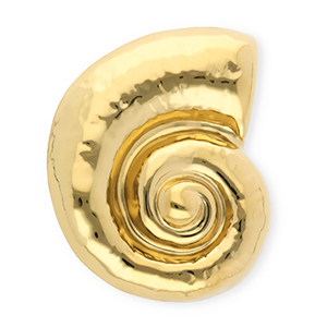 Roestvrij stalen (RVS) Stainless steel statement broches slak Gold