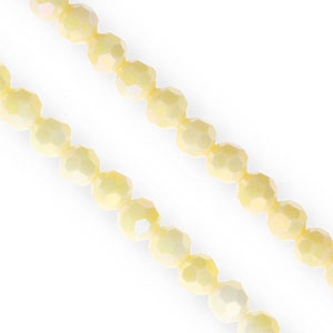 Top Facet kralen rond 6mm Yellow-AB coating