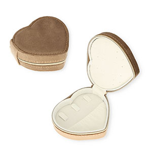 Sieraden reisdoosje hart Brown
