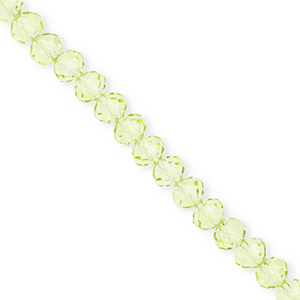 Top Facet kralen 6x5mm disc Light green