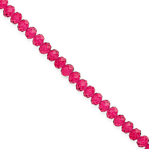 Top Facet kralen 4x3mm disc Cherry pink
