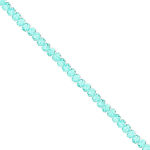 Top Facet kralen 3x2mm disc Turquoise green