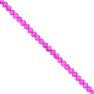 Top Facet kralen 3x2mm disc Fuchsia pink