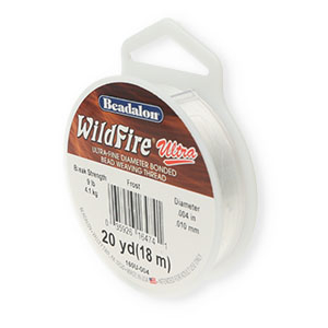 Beadalon rijgdraad Wildfire Ultra 0.10mm Frost white