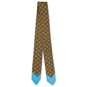 Bandana sjaal met "F" patroon Blue-copper-brown