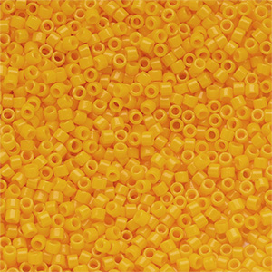Miyuki kralen delica's 11/0 Duracoat opaque dyed light squash yellow DB-2103
