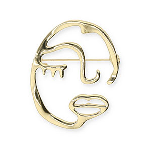 Broches gezicht Gold